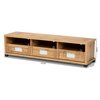 Baxton Studio Gerhardine Oak Brown Modern and Contemporary Finished Wood 3-Drawer TV Stand 189-11997-ZORO